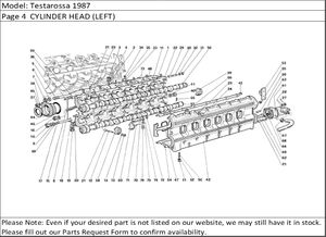 Testarossa 1987 Page 4  CYLINDER HEAD (LEFT)