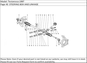 Testarossa 1987 Page 40  STEERING BOX AND LINKAGE