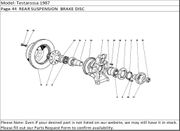 Testarossa 1987 Page 44  REAR SUSPENSION  BRAKE DISC