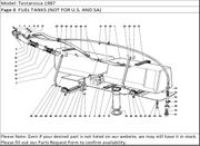 Testarossa 1987 Page 8  FUEL TANKS (NOT FOR U.S. AND SA)