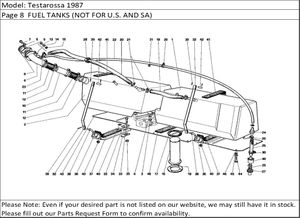 Testarossa 1987 Page 8  FUEL TANKS (NOT FOR U.S. AND SA)