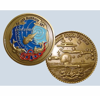 USS Blueback Challenge Coin