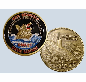 アメリカ海軍　原子力潜水艦　USS Seawolf チャレンジコイン USS Seawolf Challenge Coin