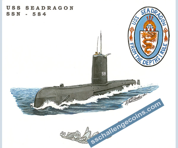 USS Seadragon SSN-584 Baseball Cap - Embroidered Pro Sport Navy Hat