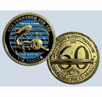 最終価格US NAVY チャレンジ USS Thresher SSN 593 SUBSAFE 60th Anniversary Commemorative Coin