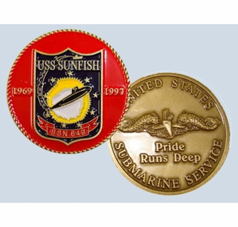 100％本物保証！ USS Sunfish Challenge Coin その他