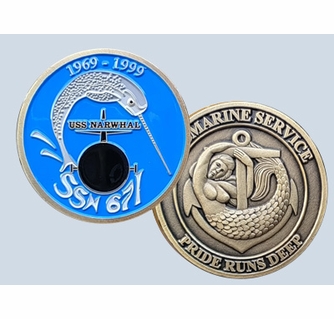 USS Narwhal Challenge Coin