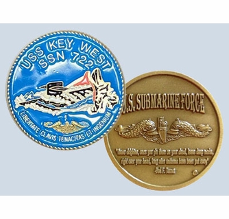 USS Key West SSN 722 Challenge Coin