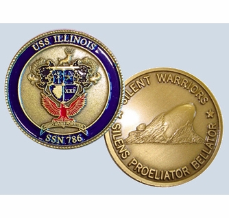 USS Illinois SSN 786 Challenge Coin