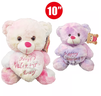 10" TEDDY BEAR HAPPY VALENTINE 6/BX