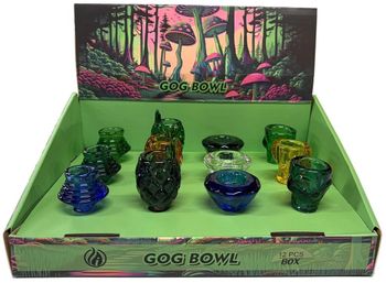 14 Male Glass Heavy Bowl 12/ct