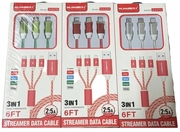 3 In 1 Light Up Cables 6ft 12/bx