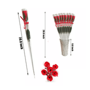 20" ROSE FLOWER RED COLOR 24PC/VASE