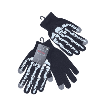Skeleton Touch Screen Winter Gloves 12/bx