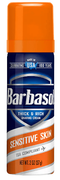 Barbasol Sensitive 2oz Shaving Cream 12/bx