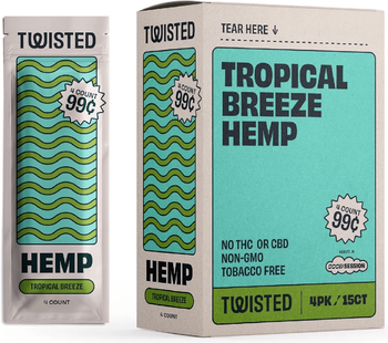 Twisted Hemp Wraps Tropical Breeze4/99 15/bx