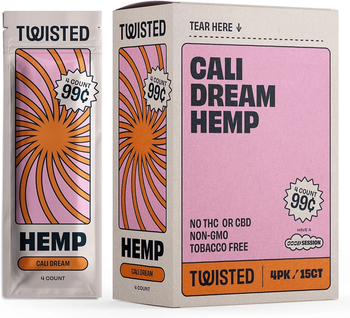 Twisted Hemp Wraps Cali Dream4/99 15/bx