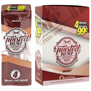 Twisted Hemp Wraps Sweet4/99 15/bx