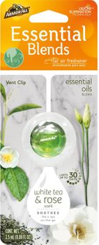 Armor All Essential Blends Car Air Freshener, White Tea and Rose 4/bx