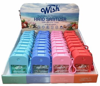 Wish Liquid Hand Sanitizer Spray 1.2oz w/ Silicone 40/Display