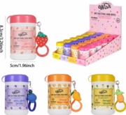 Scented Fruit Hand Wipes with Charm Keychain 24/display