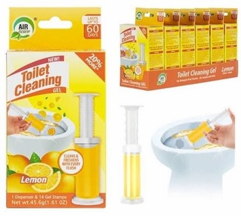 Air Fusion Toilet Cleaning Gel 1.6oz Lemon 12/Display