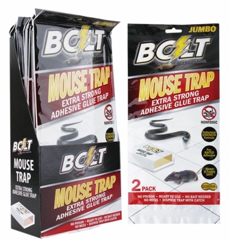 Bolt Jumbo Mouse Traps 2pk 24/Display