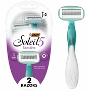 Bic 5 Blade Sensitive Razors 2/ct 6/box