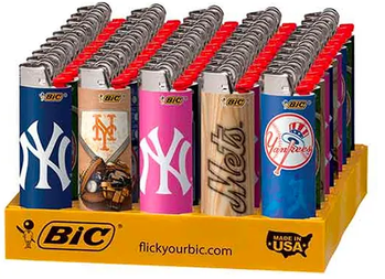 Bic MLB Mets & Yankees MIX Lighters 50/tray