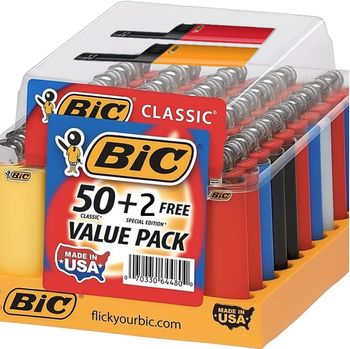 Bic Regular Size 50/tray + 2 Free Extended Lighters