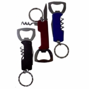 Bottle & Cork Screw Opener Keychain 12/card