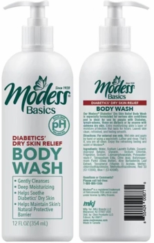 Modess Diabetics Body Wash 12oz BW877 12/dsplay