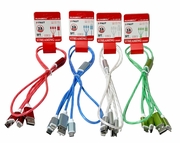 3 in 1 Light Up Cables 5ft 12/bx