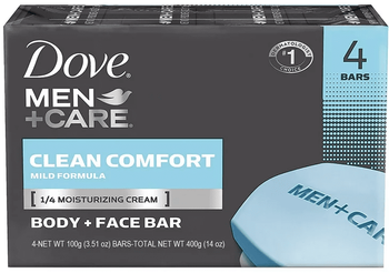 Dove Bar Soap Men Clean Comfort 4/pk