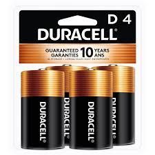 Duracell Batteries D/4pk