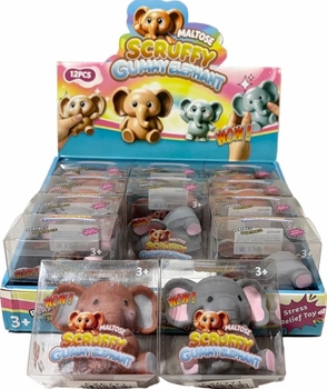 Crunchy Elephant Squish Toy 12/bx