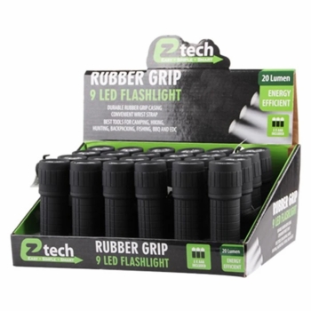 EZ Tech 9 LED Flashlight w/ Battery 24/Display