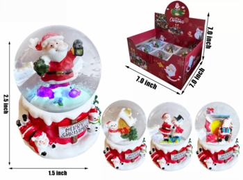 Christmas Snow Globe Assorted Styles 6/Display