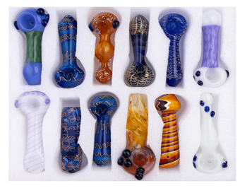 Glass Thick Hand Pipes 4.5" 12/bx