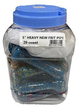 Glass Frit Design Hand Pipes 5" Heavy Duty 20/Jar