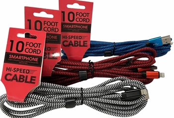 IPHONE10ft Charging USB Cable 12/Bx