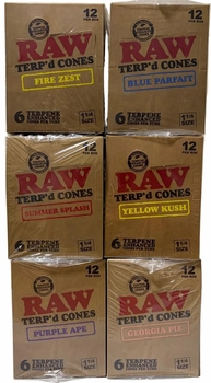 Raw Terp'd 1.25 Cones 6pk 12/bx