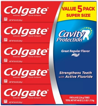 Colgate Cavity Protection Toothpaste 8oz 5/pk