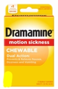 Dramamine Chewable Orange Flavored Tablets 4ct 6/bx