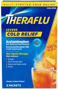 Theraflu Severe Cold Relief Honey Lemon 6pk 3/bx