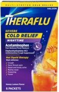 Theraflu Severe Cold Relief Nighttime Honey Lemon 6pk 3/bx