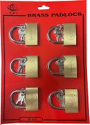 Large Assorted Locks w/Key 6/crd