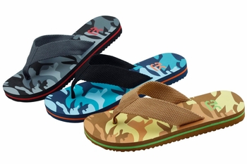 Men Camouflage Flip Flops Sandals 12/bx