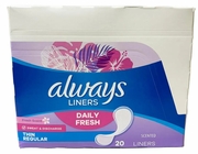Always Thin Liners 20/ct scented 12/bx