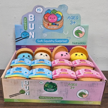 Mini Squishy Dumpling toy 24/display ($2.50 pc)
